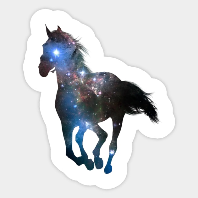 Galaxy Horse Sticker by kecy128